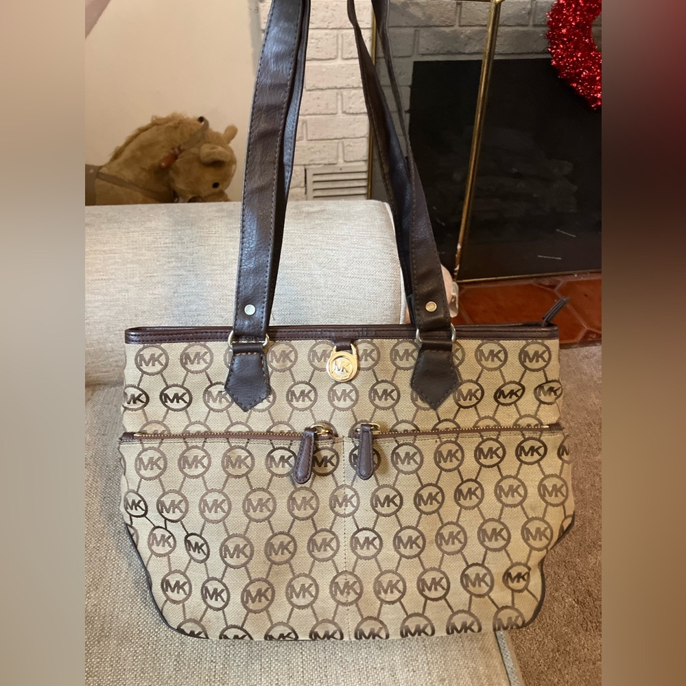 Michael kors paisley satchel in brown